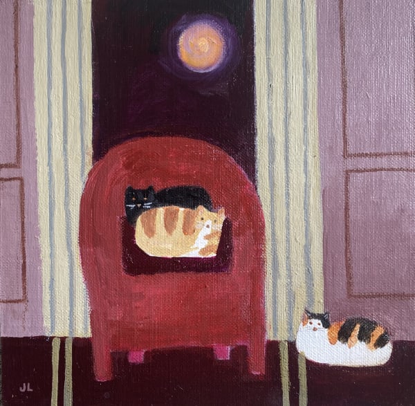 Jill Leman “Evening In” Acrylic on Board 20 x 20cm £525