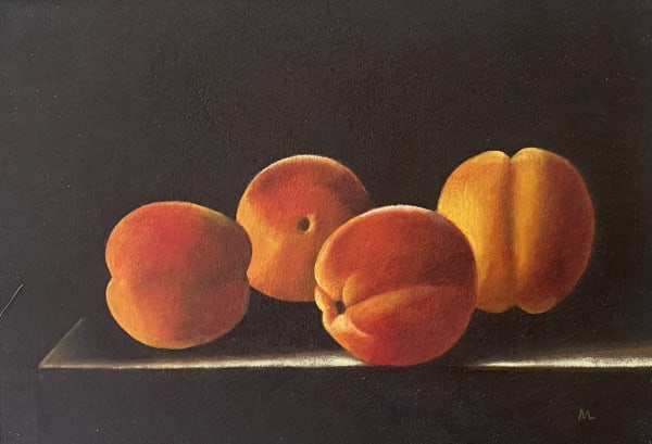 Martin Leman “Four Apricots” Oil on Board 22 x 31cm £850