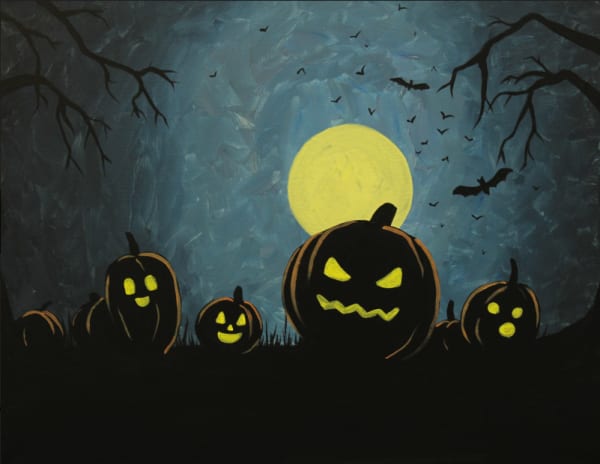 Halloween acrylic painting , Come get spooky and creative!