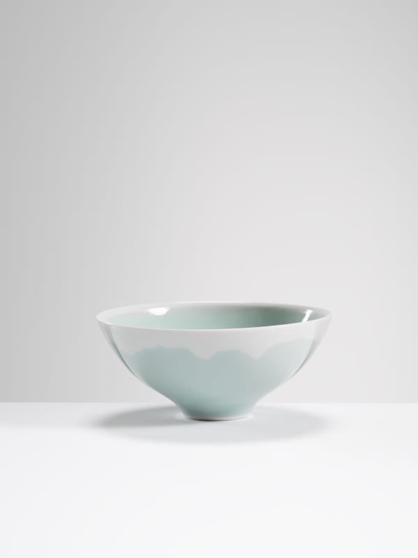Chris Keenan, 81 celadon bowl with paler celadon sky
