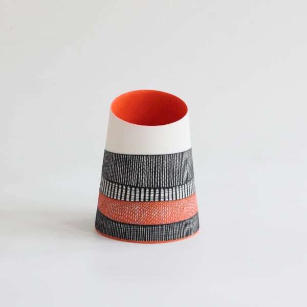 Lara Scobie, 16. Oval Vessel with Orange interior