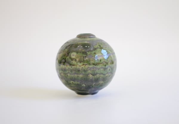 Tricia Thom, 73. Mini moon jar moss green