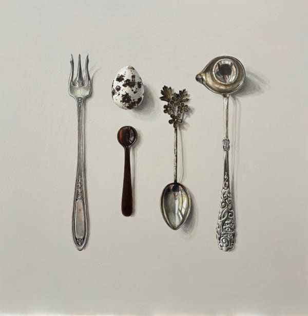 Rachel Ross, Silverware with Egg and Horn Spoon