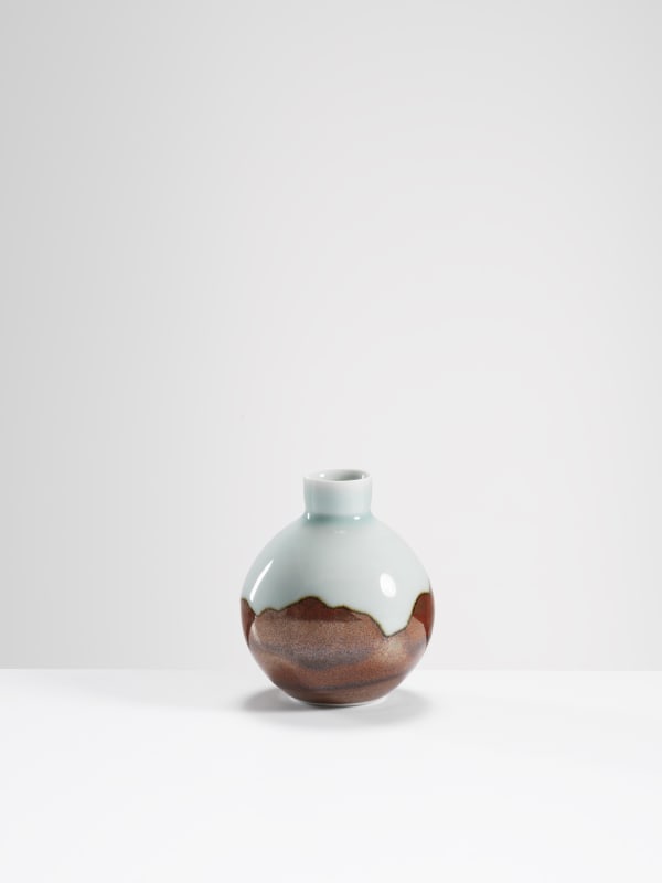 Chris Keenan, 73 Celadon and red globe vase