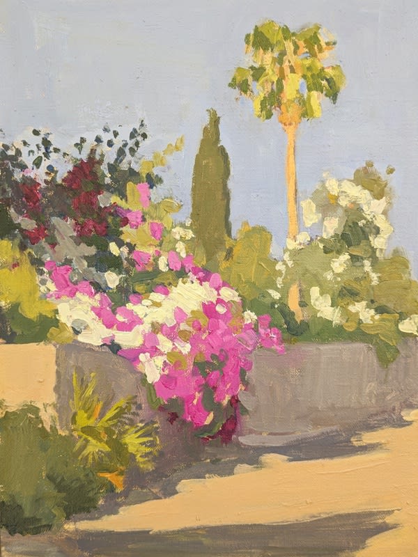 Lotta Teale, Palm Tree and Bougainvillea