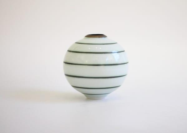 Tricia Thom, 74. Mini moon jar striped