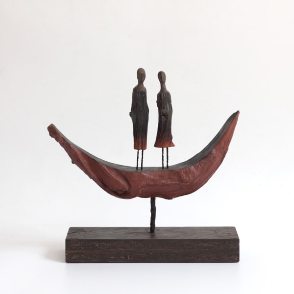 Roger Hardy Small Boat Found Wood, Earth Pigment 32 x 32 x 9 cm. £1,400