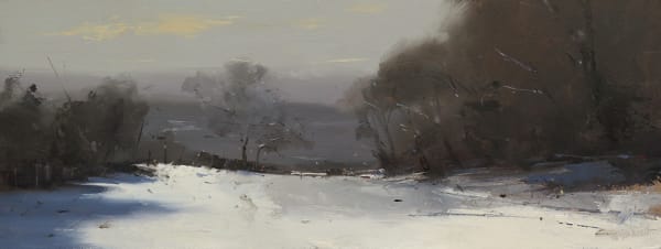 Michael Ashcroft Whiteout, Denham Lancashire Oil on Board 17 x 40 cm. £1,200