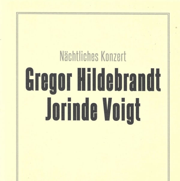 Gregor Hildebrandt + Jorinde Voigt
