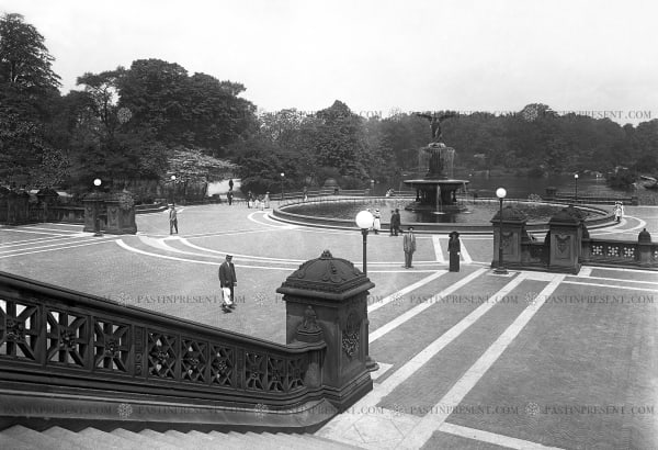 NYC Central Park Bethesda Terrace and Fountain, c.1900's # 4023
