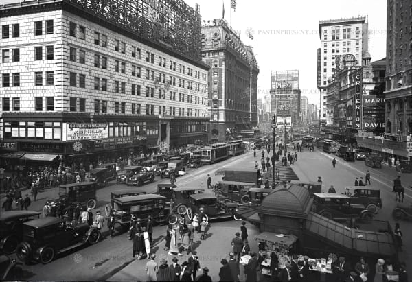 Bustling Times Square, NYC , c.1920's # 2565