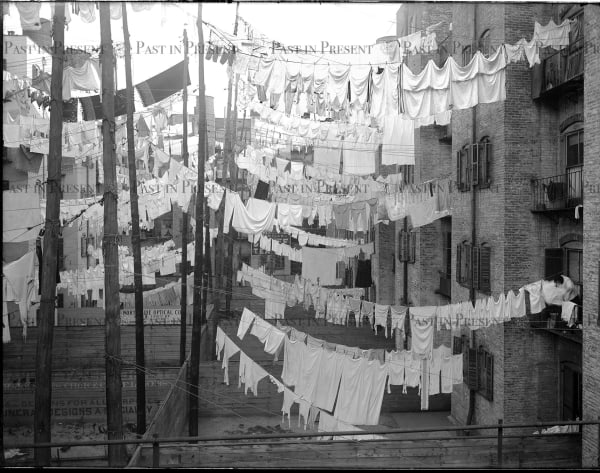 "Tenement Clotheslines " NYC Lower East Side c.1900's # 2571