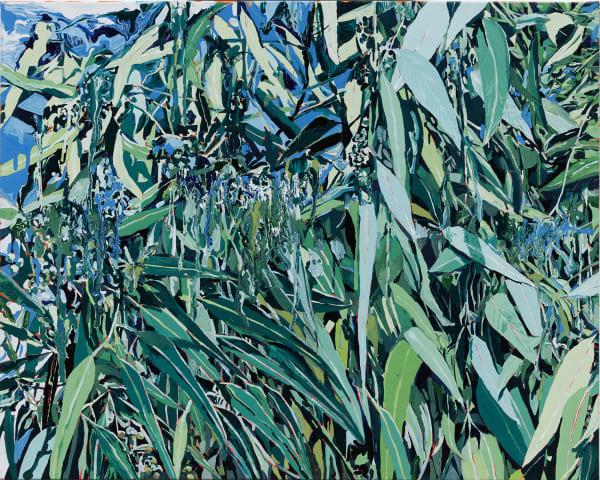 Yujin Kang Green 1, 2019 enamel and acrylic on canvas 72.7x91cm
