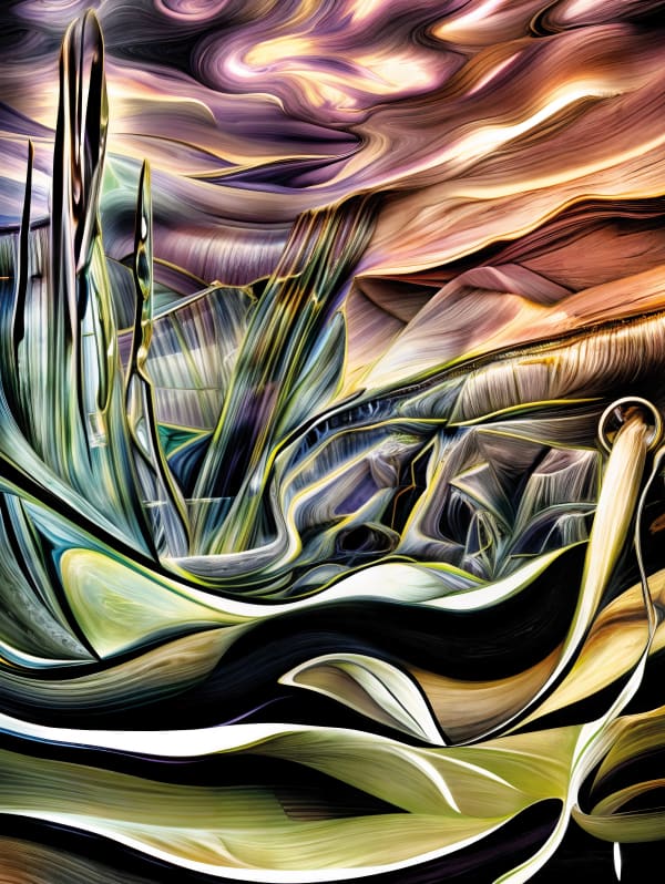 Obvious Novel Daring, 2024 signed with GAN model loss function in ink Two-layer Digigraphie® print on cotton texture paper, 4-Blacks deep overprint Framed: 94 x 74 cm