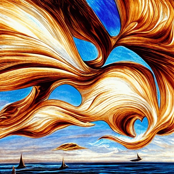 Obvious On My Cloud, 2024 signed with GAN model loss function in ink Two-layer Digigraphie® print on cotton texture paper, 4-Blacks deep overprint Framed: 127 x 127 cm