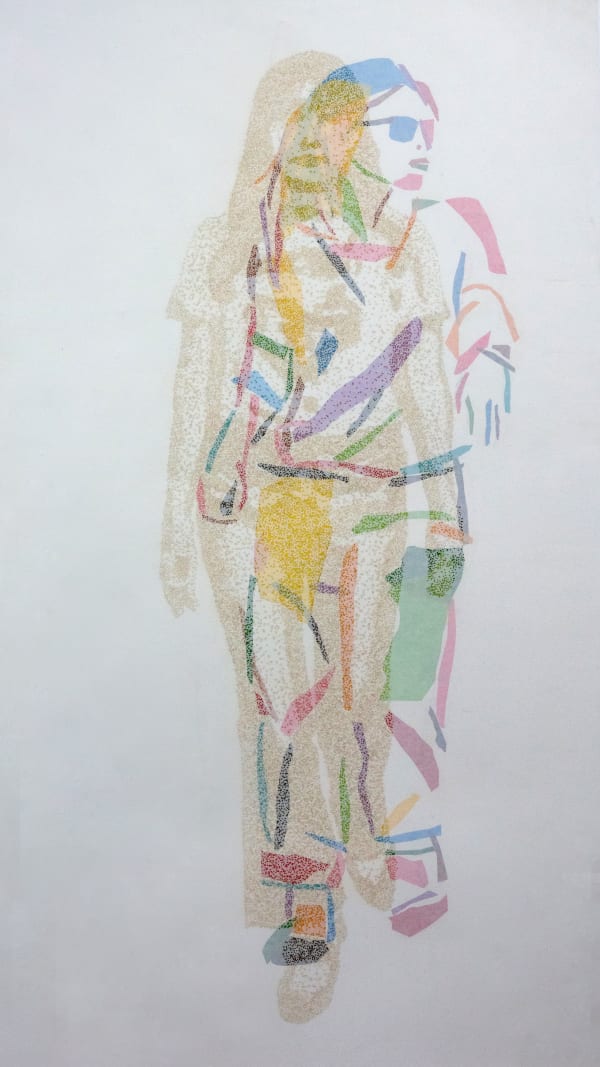 여행자 2 2025 125 x 180cm Incense, Mixed media on hanji paper