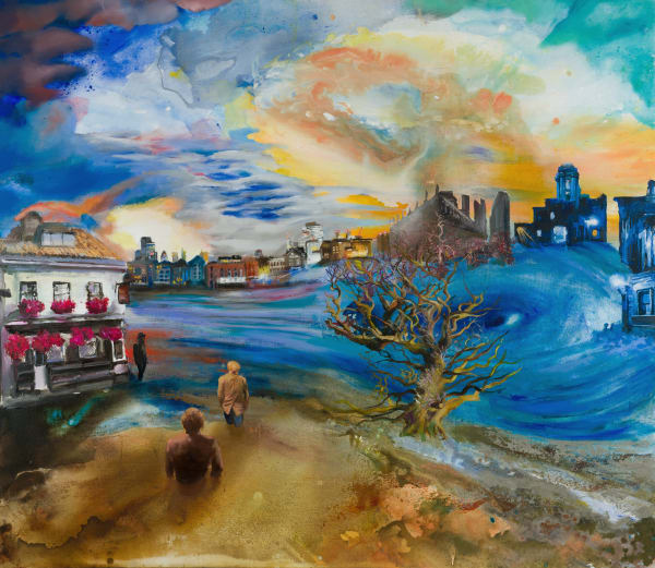 Pato Bosich Omphalos River 2025 Acrylic & oil on canvas 160x183cm