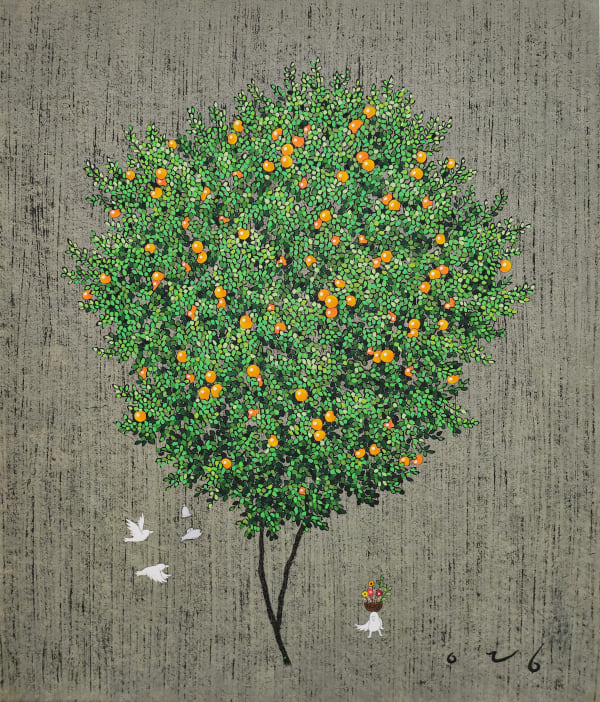 이영지 내 사랑은 멈추지 않아 2024 53 x 45.5 cm 장지위에 분채