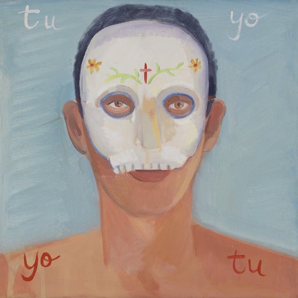 Roberto Gil de Montes, Tú-Yo, 2005, Oil on canvas, 2 x 12 x 1 inches. Donated by the artist and...