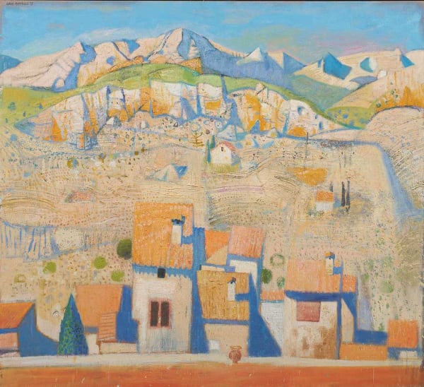 Leon Morrocco RSA RGI - A Village and Hillside, Alpes Maritimes