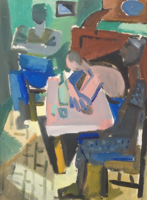 Figures 1965 (Adrian Family), 1965 Oil on board 39 x 29.5cm Alfred East Art Gallery, Kettering