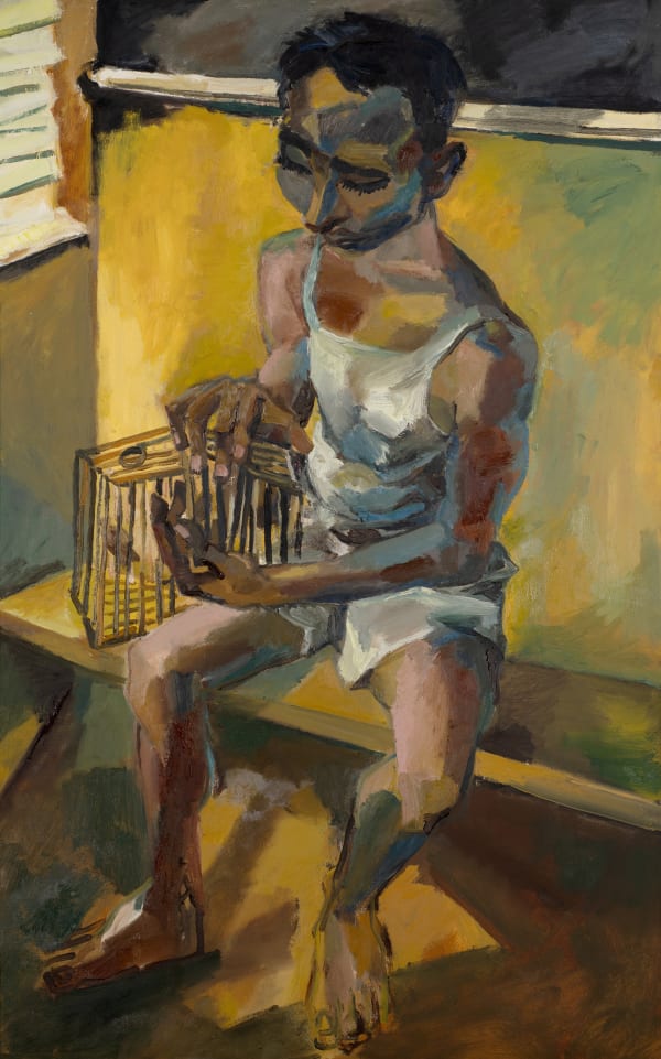Tunisian Boy, Bird Seller, 1960s Oil on canvas 120 x 80cm