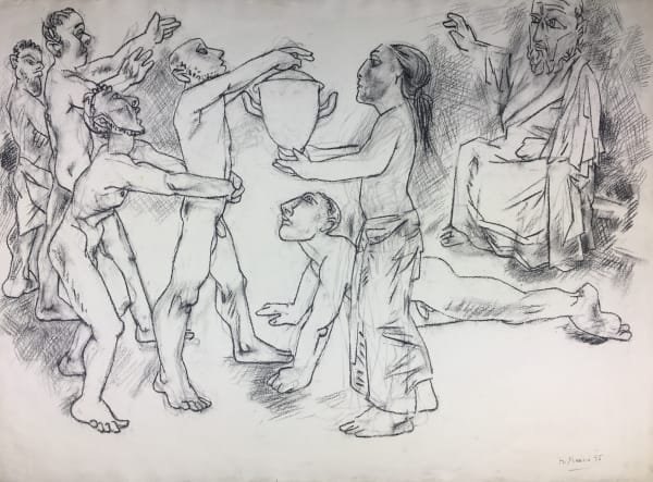 Pandora, 1985 Charcoal on paper 57 x 77.5cm