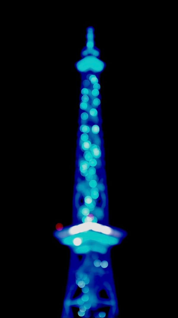 Mischa Fanghaenel, Funkturm Blau, 2023