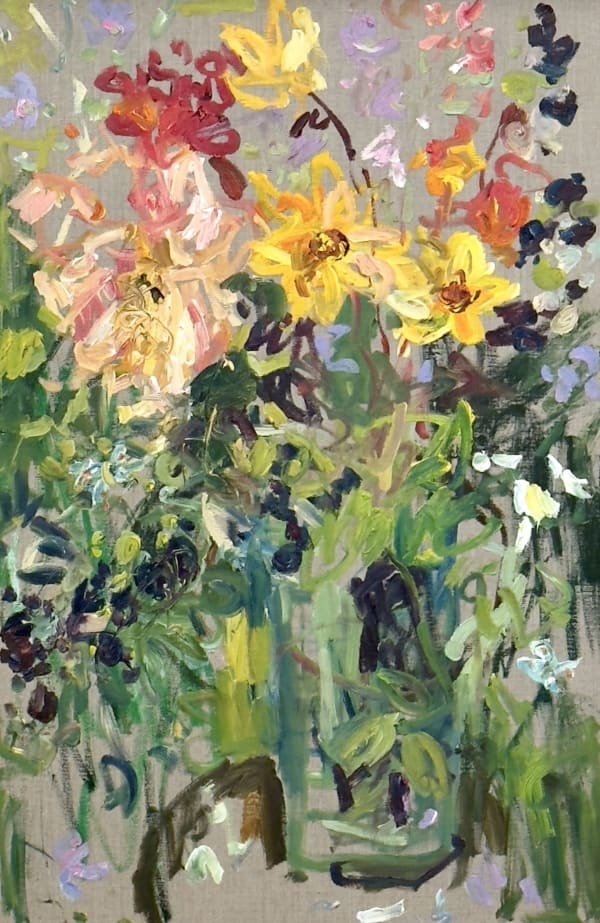 vase of flowers. Original painting. Oil on canvas
