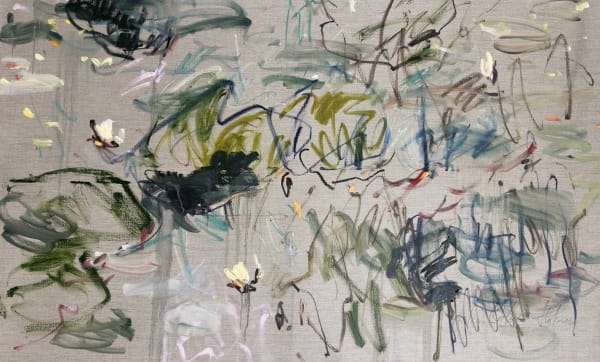 water lilies, reflections, original painting