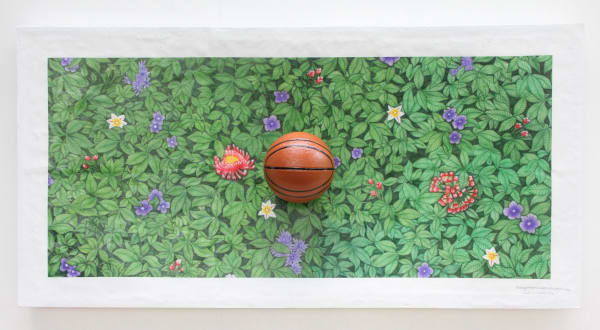 Entang Wiharso, Painting Hit by A Basketball, 2020