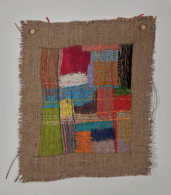 Natasha Das, Line Drawing on Jute, 2025