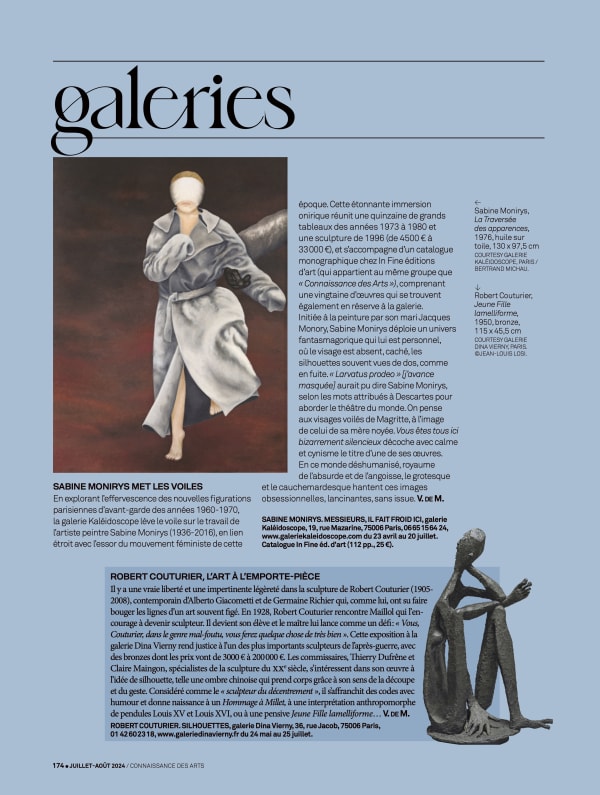 Connaissance des Arts, Sabine Monirys met les voiles