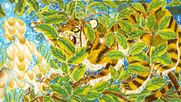 Chang Yoong Chia's 'The Dyeing Era' (batik - remazol dye on cotton cloth, 2022). Photo: Dinndiran