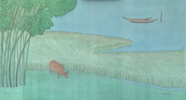 Hoàng Minh Hằng, Bamboo trees and a buffalo, 2024