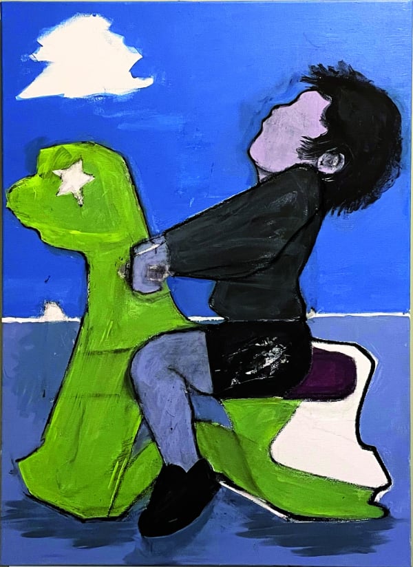 Nikita croco, apathy, 2023 Mixed media on canvas, 50 x 70 cm