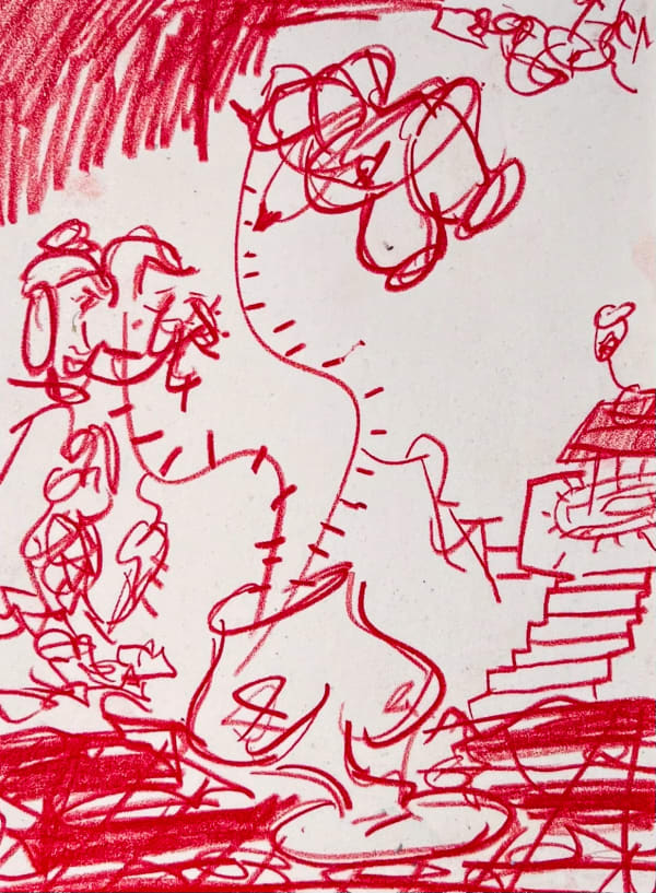 Augusta Alexander, Pattern, 2023 Coloured pencils on paper, 24 x 18 cm