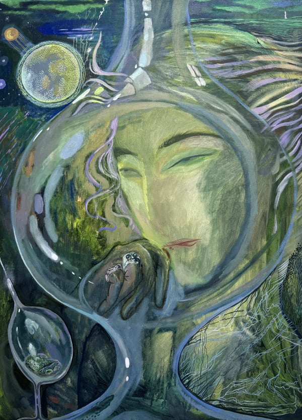 Victoria Kosheleva, Bitter Moon, 2024 Oil on canvas, 100 x 73 cm