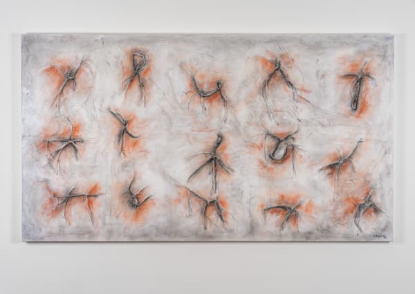 François Bonjour, Germogli, 2024 Mixed media on canvas, 180 x 100 cm