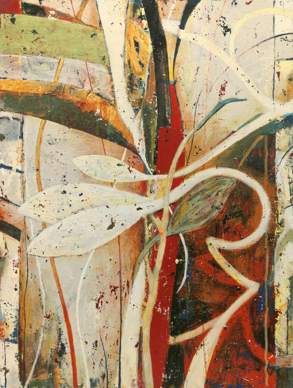 Abstract painting by Bill Gingles titled Moonfire