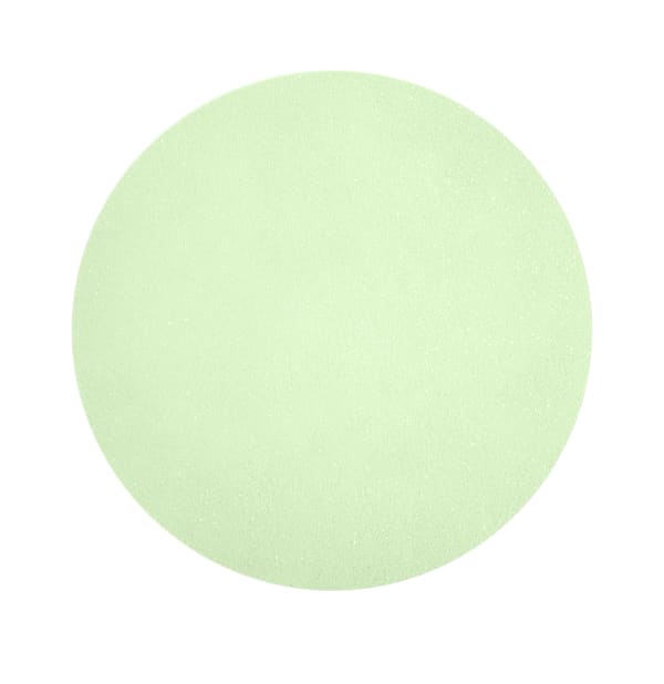 Green circle with diamond dust on white background