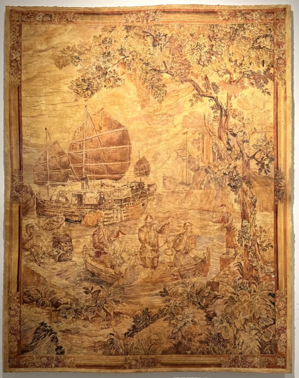 painting portraying early settlers in Singapore by Christian Furr
