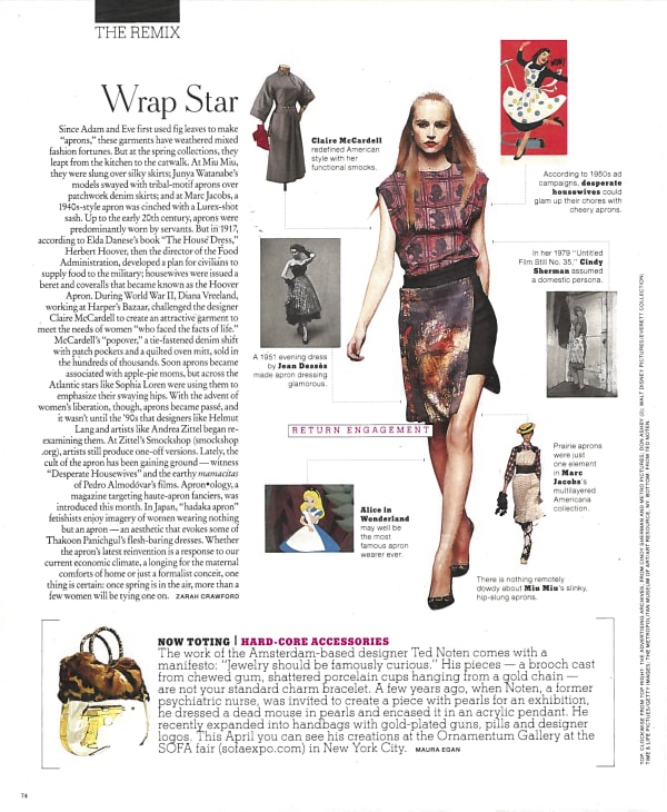 NEW YORK TIMES STYLE MAGAZINE, Ted Noten's Hardcore Accessories