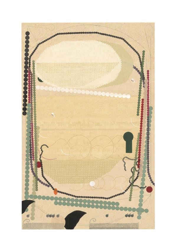 Lili Lee｜A heart within a heart 心中有心 ｜2025｜Mixed Media on Korean Rice Paper (Hanji) 複合媒材於韓紙 ｜140 x 90 cm