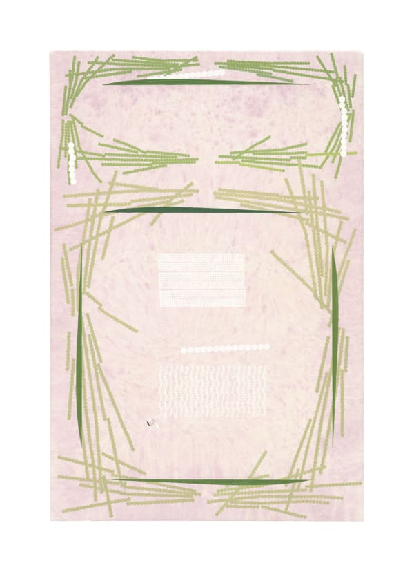 Lili Lee｜Like a field in bloom｜2025｜Mixed Media on Korean Rice Paper (Hanji) 複合媒材於韓紙｜90 x 60 cm