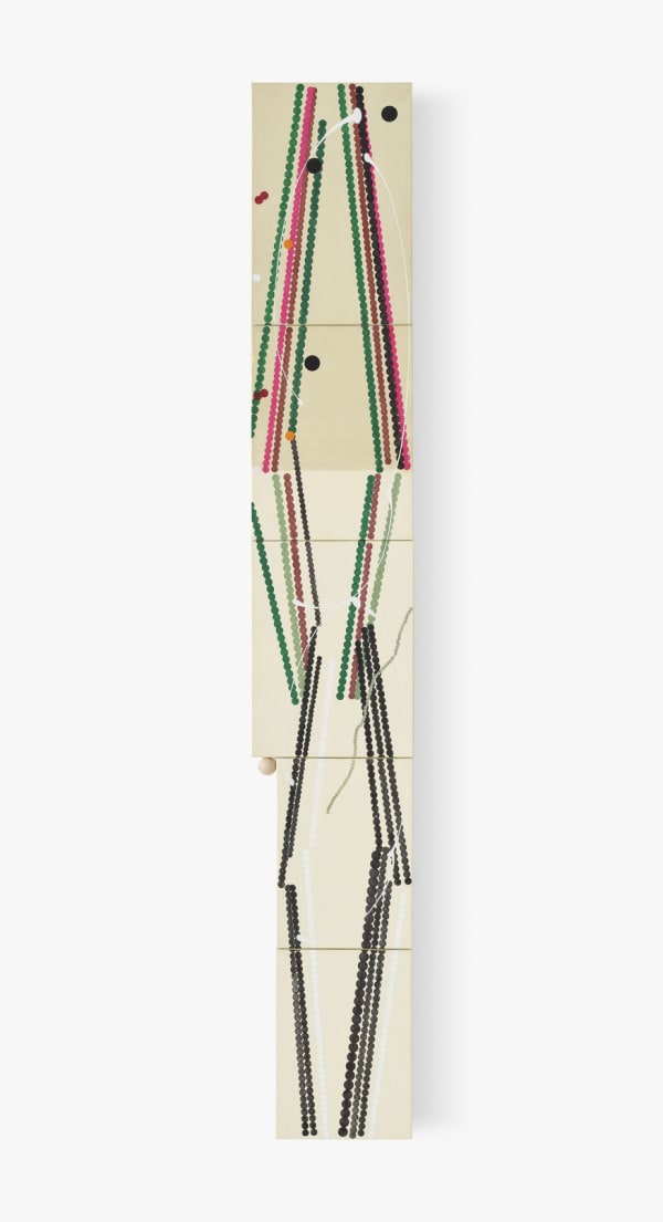 Lili Lee｜Turn the hourglass｜2025｜Mixed Media on Korean Rice Paper (Hanji) 複合媒材於韓紙｜115 x 17.5 cm