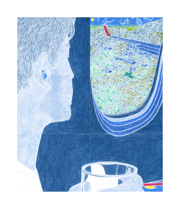 Timothy Bair｜5:20AM｜2023｜Color Pencil on Paper Board 色鉛筆於紙板｜61 x 51 cm