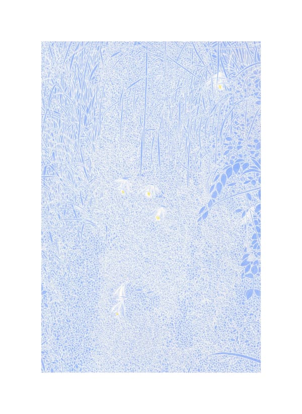 Timothy Bair｜No One Waiting｜2024｜Color Pencil on Paper Board 色鉛筆於紙板｜76.5 x 51.2 cm