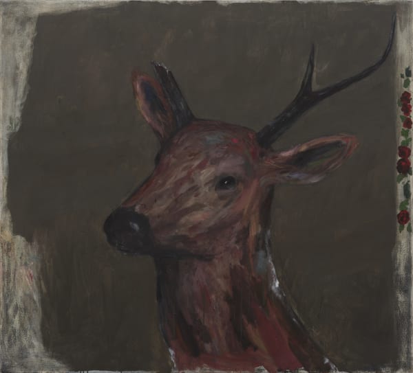 Enrique Martínez Celaya, The Lovely One, 2024. Oil and wax on canvas. 57 x 63 in / 144.8 x 160 cm. Photo by Heather Rasmussen. Image courtesy of Gallery Wendi Norris, San Francisco, CA.