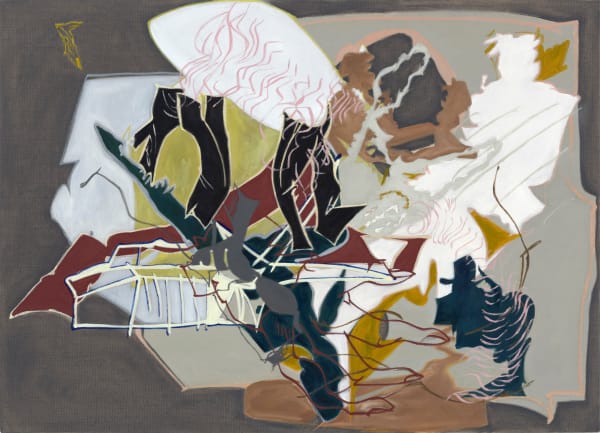 Lisa Jo, Element of Blank, 2025. Oil on linen, 28 x 39 inches. Photo by Eric Tschernow.